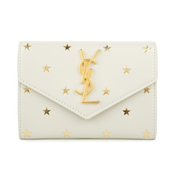 Saint Laurent Star Card Wallet White - Picture 1 of 9